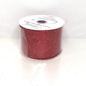 Red Sparkle Ribbon 63mm